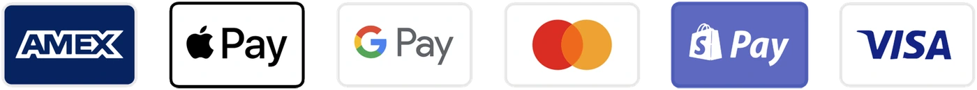 Accepted payment methods: American Express, Apple Pay, Google Pay, Mastercard, Shop Pay and Visa